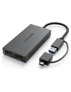 Adaptador WAVLINK USB 3.0 a Doble HDMI 4K y 1080p