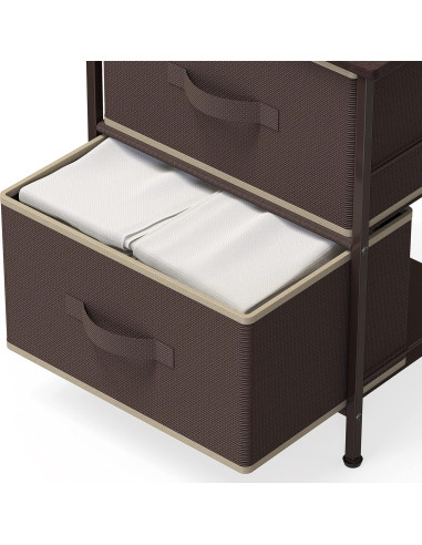 Organizador de dormitorio Simple Houseware 2 cajones marrón