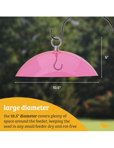 Cúpula Protectora Roja Birds Choice para Comederos de Aves 26.7 cm