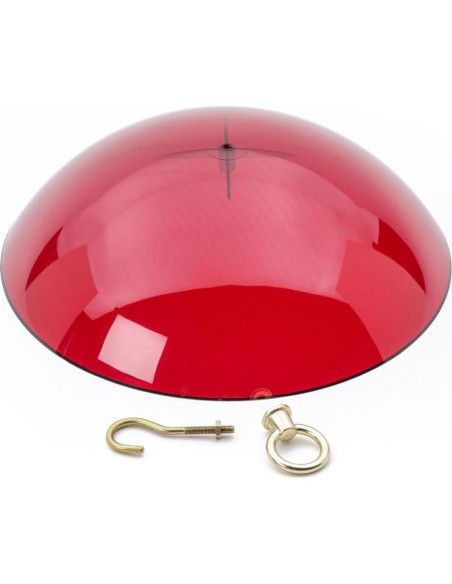 Cúpula Protectora Roja Birds Choice para Comederos de Aves 26.7 cm
