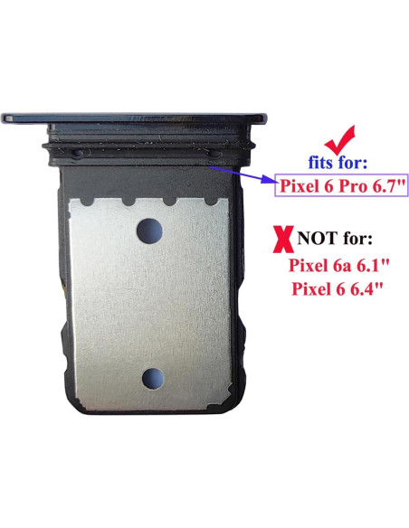 Soporte Bandeja SIM Google Pixel 6 Pro 6.7" Ubrokeifixit Negro