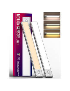 Paquete de 2 Luces Bajo Gabinete Auxoda 33cm con Sensor de Movimiento