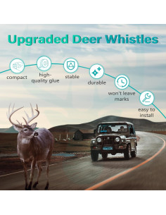 Silbatos de Ciervo Elook para Automóvil - 2 Paquete 2