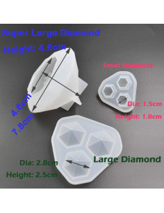 Kit de Moldes de Silicona para Diamantes QTTLLI - 3 Estilos 2