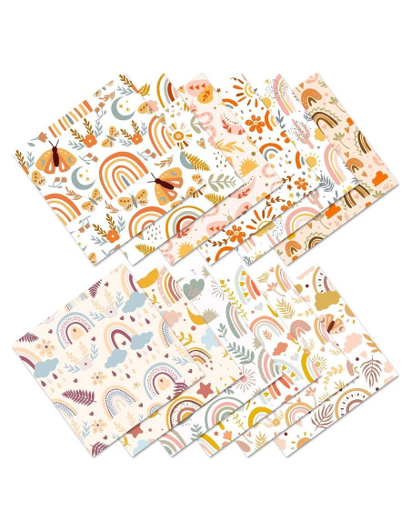 Papel de Scrapbook Boho Vintage iKammo 30x30 cm - 24 Hojas