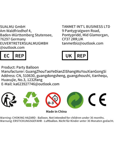 Conjunto de 35 Globos Negros y Dorados 30 cm para Fiesta