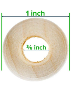 Perlas de Madera Natural Paracord Planet 25 mm - Paquete de 50 2