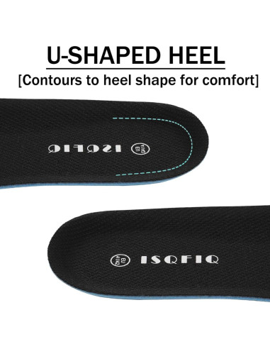 2 Pares de Plantillas para Zapatos ISQFIQ Negros W6/M4