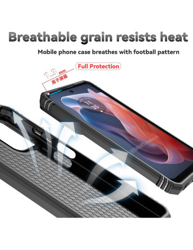 Funda Protectora PUSHIMEI para Motorola Moto G Play 2024 - Grado Militar, Negro