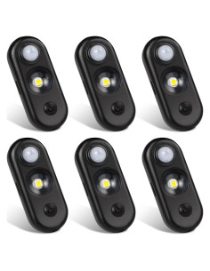 Luz LED Puck Recargable con Sensor de Movimiento 6 Pzas
