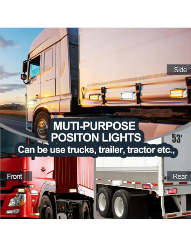 Luces Estroboscópicas Agrieyes 2 en 1 Ámbar y Roja 24V