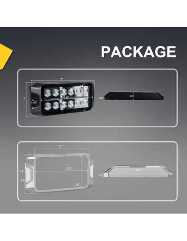 Luces Estroboscópicas Agrieyes 2 en 1 Ámbar y Roja 24V