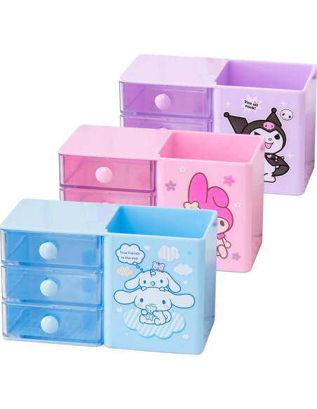 Organizador de Oficina Roffatide Rosa - Soporte para Lápices y Taza