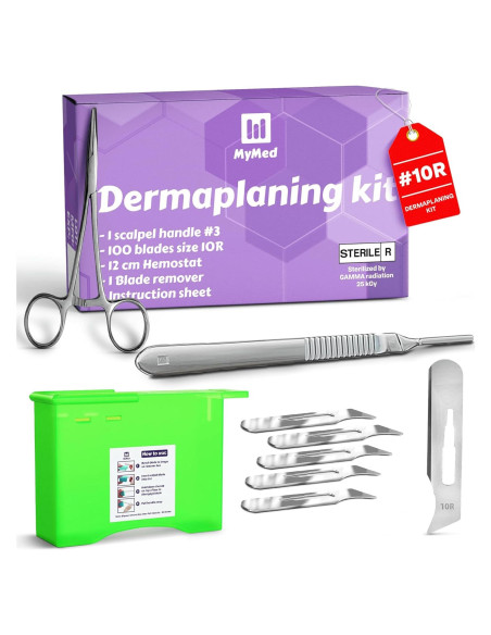 Kit de Dermaplaning MyMed con 10 Cuchillas 10R y Mango