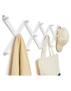 Perchero de Pared Expandible BSFHH de Madera 14 Ganchos