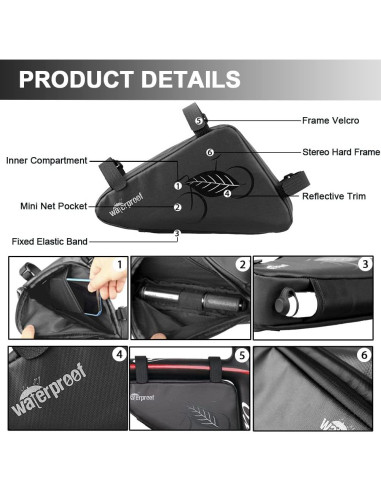 Bolsa de Almacenamiento para Bicicleta NDakter 2L Impermeable