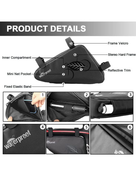 Bolsa de Almacenamiento para Bicicleta NDakter 2L Impermeable