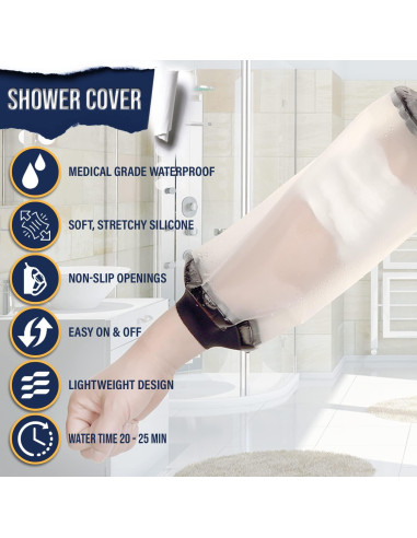 Cubre Ducha FIGHTECH para Línea PICC - 2 Paquetes, Tamaño M