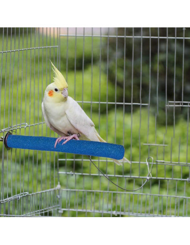 Hamiledyi Juguete de Percha para Aves 6 Piezas Madera Natural