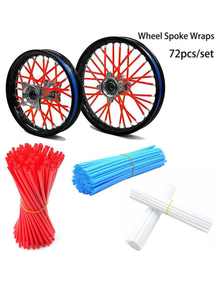 Cubiertas de Radios Universales OXLLONE 72 Pcs para Bicicleta 53 cm