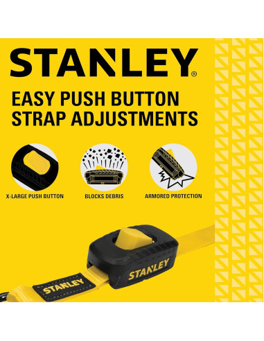 Correas de Amarre STANLEY S2001 1" x 3.05m 400kg Carga 2 Piezas