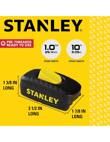 Correas de Amarre STANLEY S2001 1" x 3.05m 400kg Carga 2 Piezas