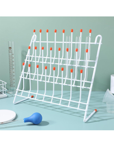 Soporte de Secado de Laboratorio OUNONA para 24 Botellas