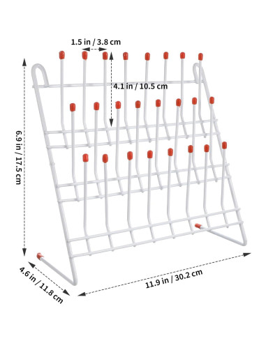 Soporte de Secado de Laboratorio OUNONA para 24 Botellas