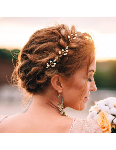 Horquillas de Novia Syhood 6 Piezas Doradas con Perlas y Rhinestones 2
