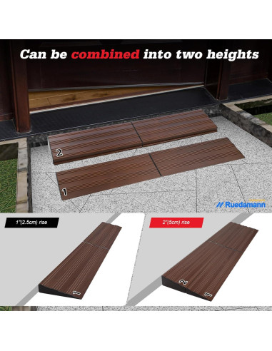 Rampa de Umbral Ruedamann 2.54 cm Antideslizante Aluminio