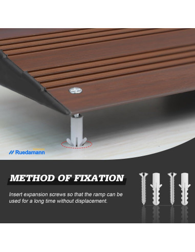 Rampa de Umbral Ruedamann 2.54 cm Antideslizante Aluminio