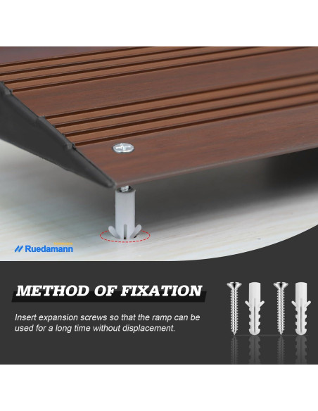 Rampa de Umbral Ruedamann 2.54 cm Antideslizante Aluminio