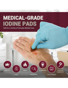 Toallitas Antiséticas Med Pride 10% Povidona Yodada - 100 Unidades 2