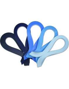 Tiras de Quilling Azul CrafTreat 3mm x 30cm - 500 Unidades 2
