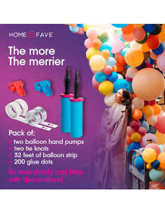 Kit de Arco de Globos HOMEFAVE con 2 Bombas y Cinta 8 Piezas 2