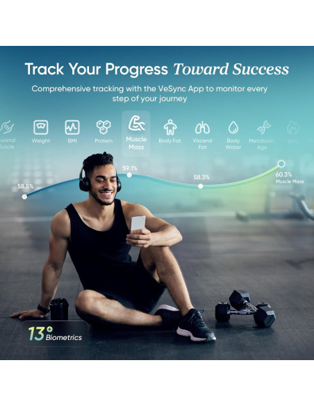 Balanza Inteligente Etekcity EFS-C651-KUS 180 kg 13 Métricas