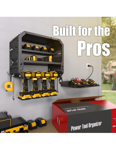 Organizador de Herramientas de Pared Spampur con Estación de Carga