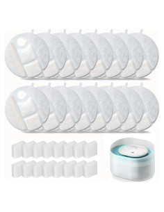 16 Filtros de Reemplazo OUPUSES para Fuente de Agua Perros