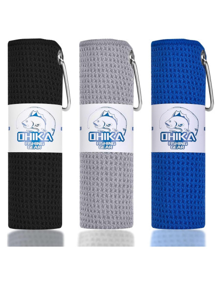 Toallas de Microfibra OHIKA para Pesca 16" x 16" - Paquete de 3