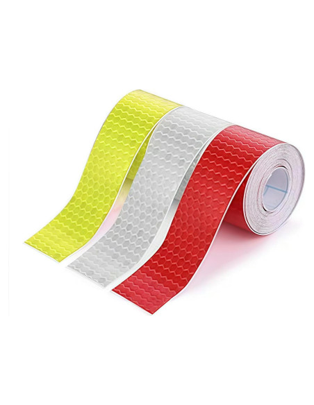 3 Rollos de Cinta Reflectante WENFUMUSIC 2.54cm x 9m Alta Visibilidad