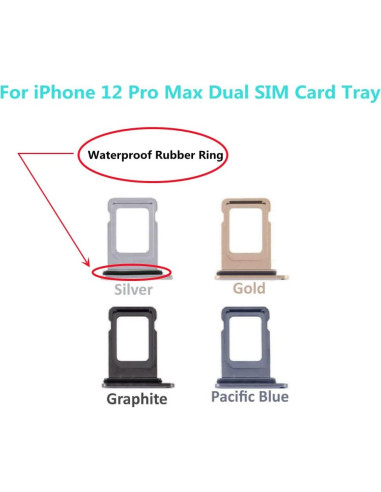 Soporte de Tarjeta SIM Doble LNONLS para iPhone 12 Pro Max Azul