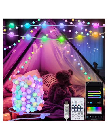 Luces de Cuerda Inteligentes Echosari 10M RGB Control App