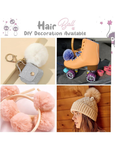 26 Pompones de Piel Sintética BBGifts 8.1 cm para Manualidades 26 Pompones de Piel Sintética BBGifts 8.1 cm para Manualidades