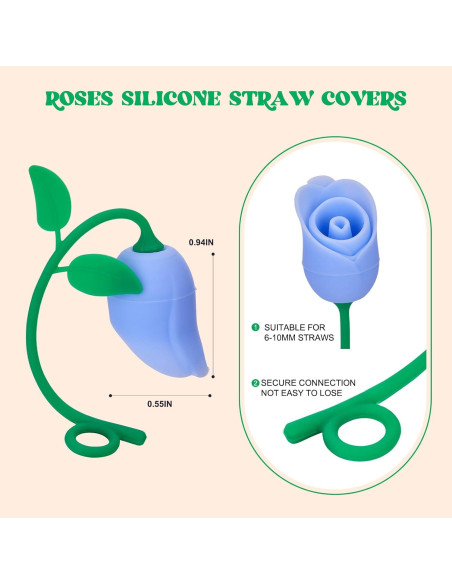 Tapa de Silicona Rosa para Pajitas Stanley 20-40 oz - 2 Pcs