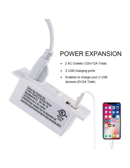 Toma de Corriente Empotrada Maggie BBGS-127 con 2 USB