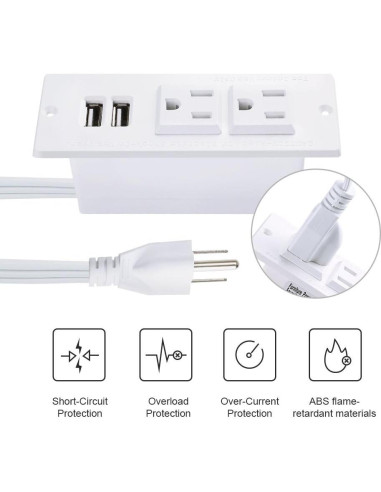 Toma de Corriente Empotrada Maggie BBGS-127 con 2 USB