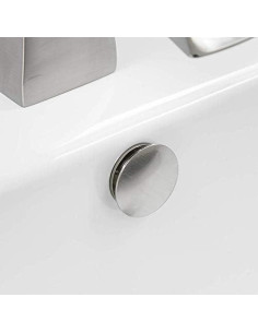 Cubierta de desbordamiento de lavabo Greenspring Níquel Cepillado 2