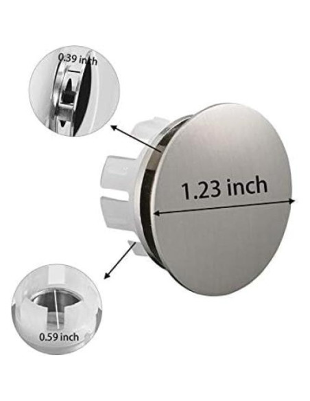 Cubierta de desbordamiento de lavabo Greenspring Níquel Cepillado