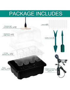 Bandeja de Inicio de Semillas LYDTICK con Luz y Temporizador 2