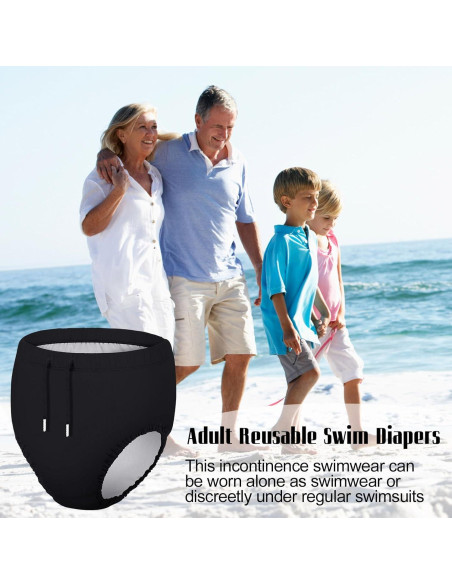 2 Pañales de Natación Reutilizables Glitopper para Adultos S